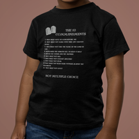 The 10 Commandments Toddler Short Sleeve - White
