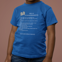 The 10 Commandments Toddler Short Sleeve - White