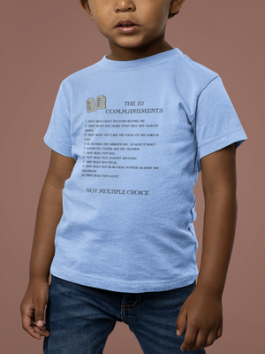 The 10 Commandments Toddler Short Sleeve - Black