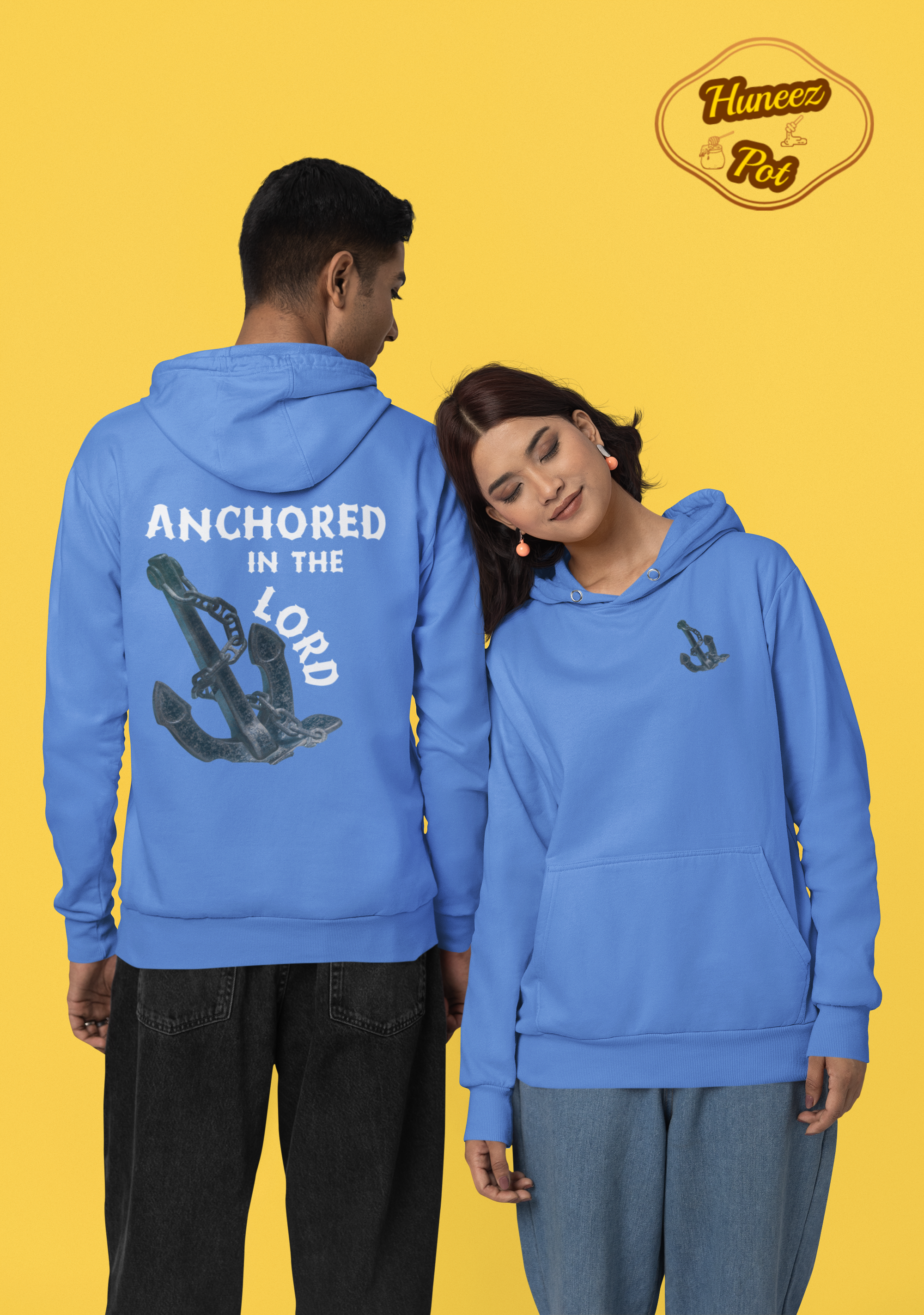 Anchored in the Lord Hoodie - White