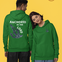 Anchored in the Lord Hoodie - White