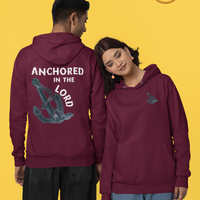 Anchored in the Lord Hoodie - White