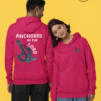 Anchored in the Lord Hoodie - White