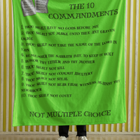 The 10 Commandments Cozy Plush Fleece Blanket - Black