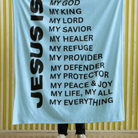 Jesus Is Cozy Plush Fleece Blanket - Black