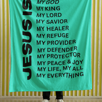 Jesus Is Cozy Plush Fleece Blanket - Black