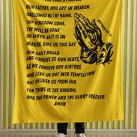 Lord's Prayer Cozy Plush Fleece Blanket - Black