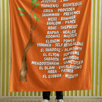 Names of God Cozy Plush Fleece Blanket - White