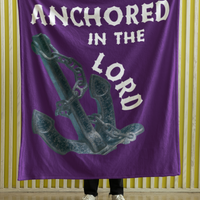 Anchored In The Lord Cozy Plush Fleece Blanket - White