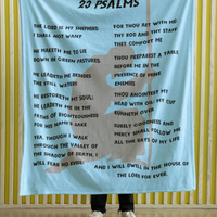 23 Psalms Cozy Plush Fleece Blanket - Black