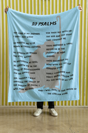 23 Psalms Cozy Plush Fleece Blanket - Black