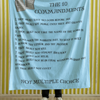 The 10 Commandments Cozy Plush Fleece Blanket - Black