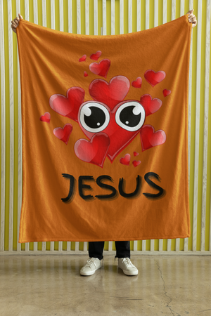 Eye Love Jesus Cozy Plush Fleece Blanket