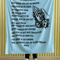 Lord's Prayer Cozy Plush Fleece Blanket - Black