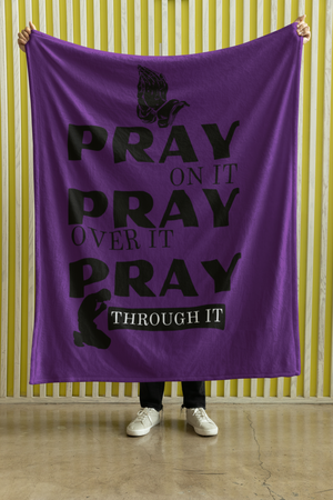 Pray On Cozy Plush Fleece Blanket