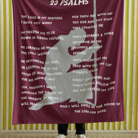 23 Psalms Cozy Plush Fleece Blanket - White