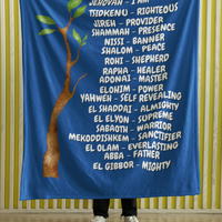 Names of God Cozy Plush Fleece Blanket - White