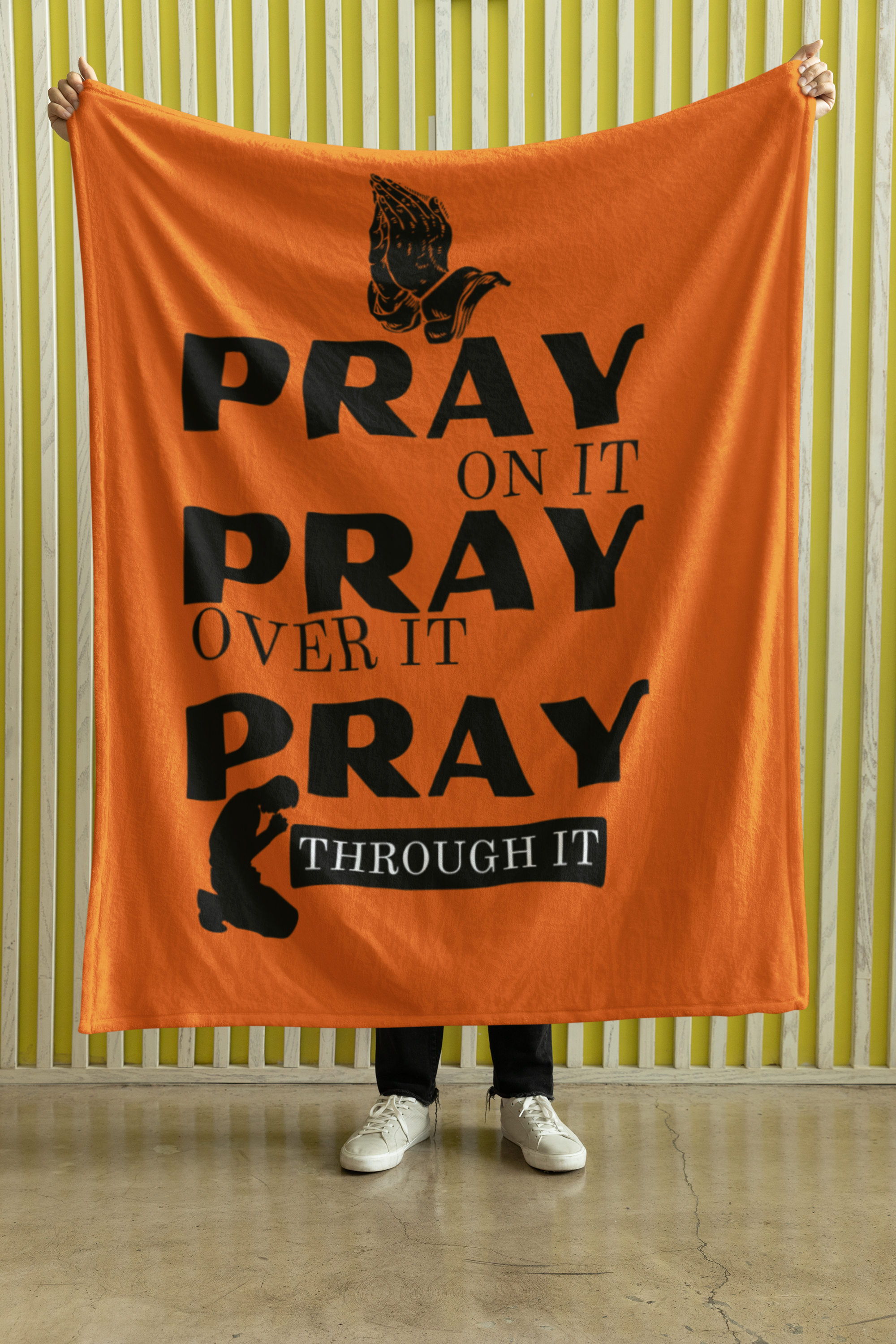 Pray On Cozy Plush Fleece Blanket