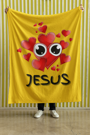 Eye Love Jesus Cozy Plush Fleece Blanket