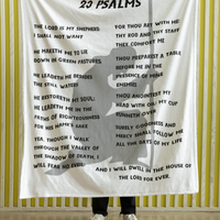 23 Psalms Cozy Plush Fleece Blanket - Black