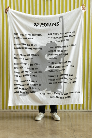 23 Psalms Cozy Plush Fleece Blanket - Black