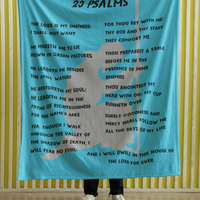 23 Psalms Cozy Plush Fleece Blanket - Black