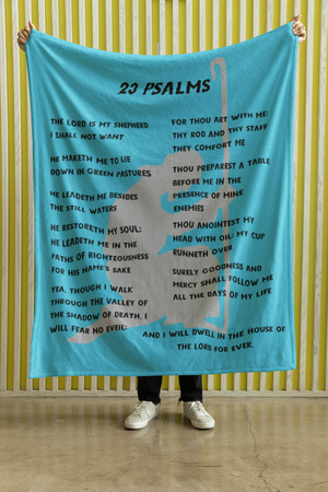 23 Psalms Cozy Plush Fleece Blanket - Black