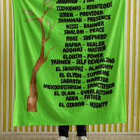 Names of God Cozy Plush Fleece Blanket - Black