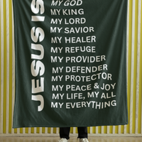 Jesus Is Cozy Plush Fleece Blanket - White