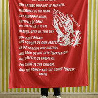 Lord's Prayer Cozy Plush Fleece Blanket - White
