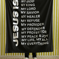 Jesus Is Cozy Plush Fleece Blanket - White