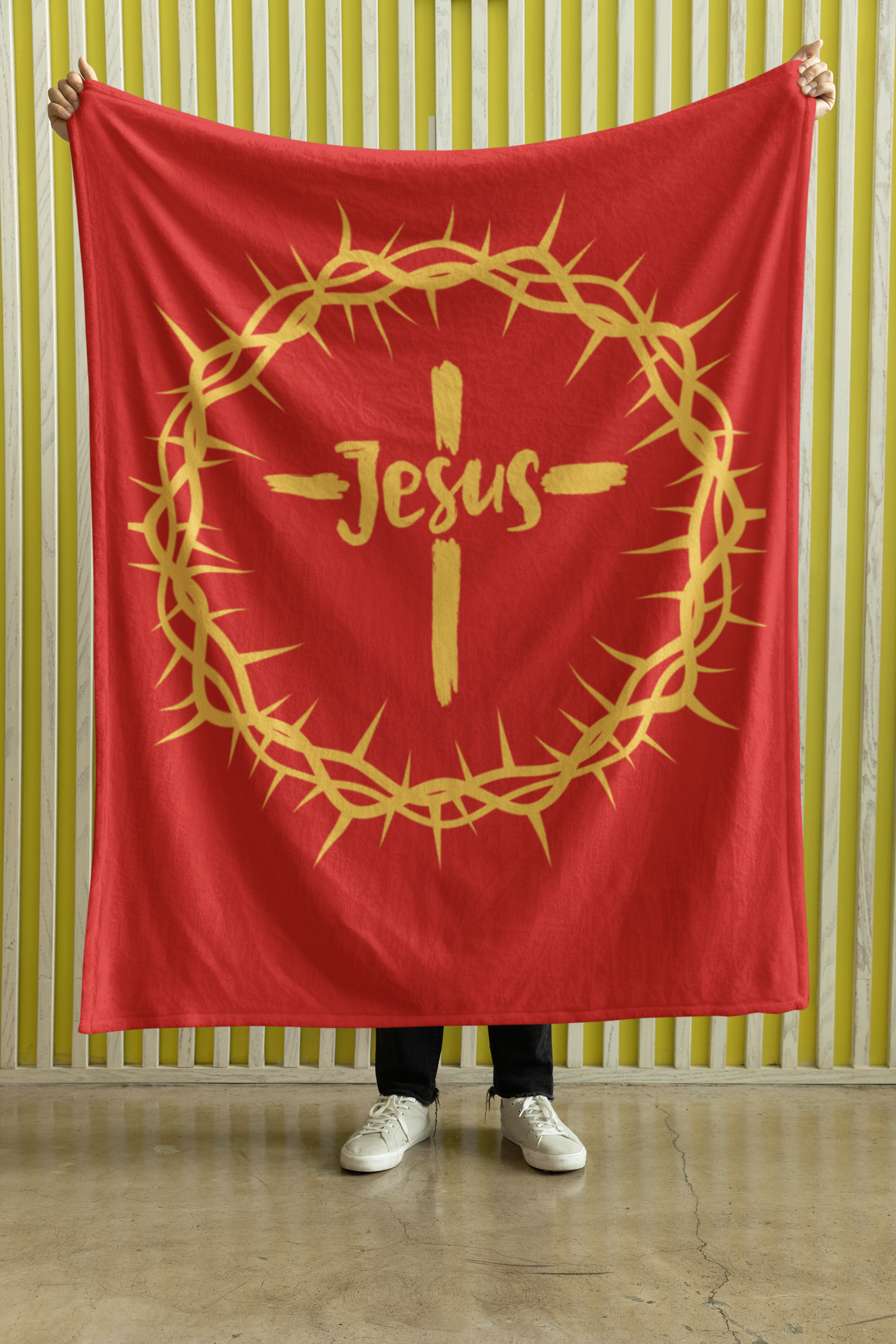 Jesus Crown Cozy Plush Fleece Blanket