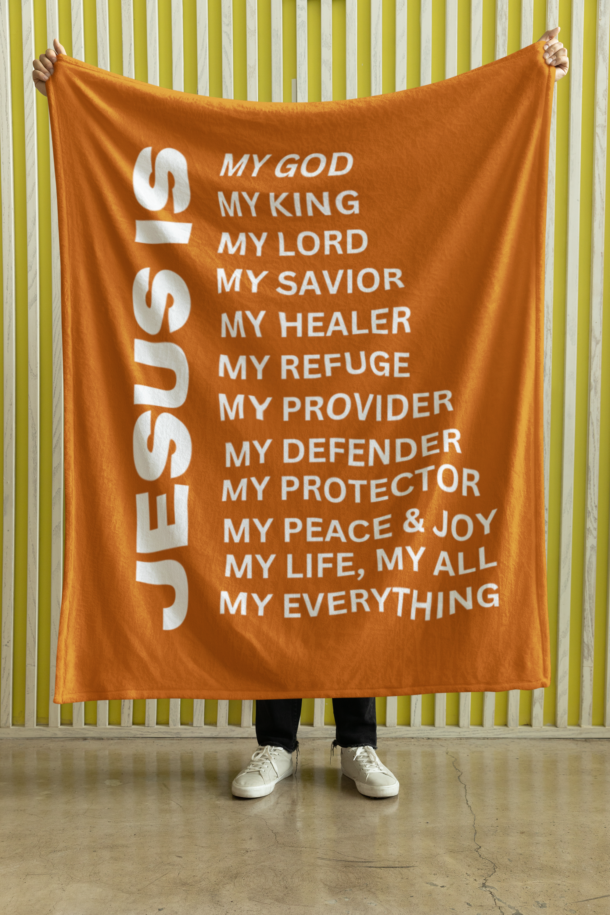 Jesus Is Cozy Plush Fleece Blanket - White