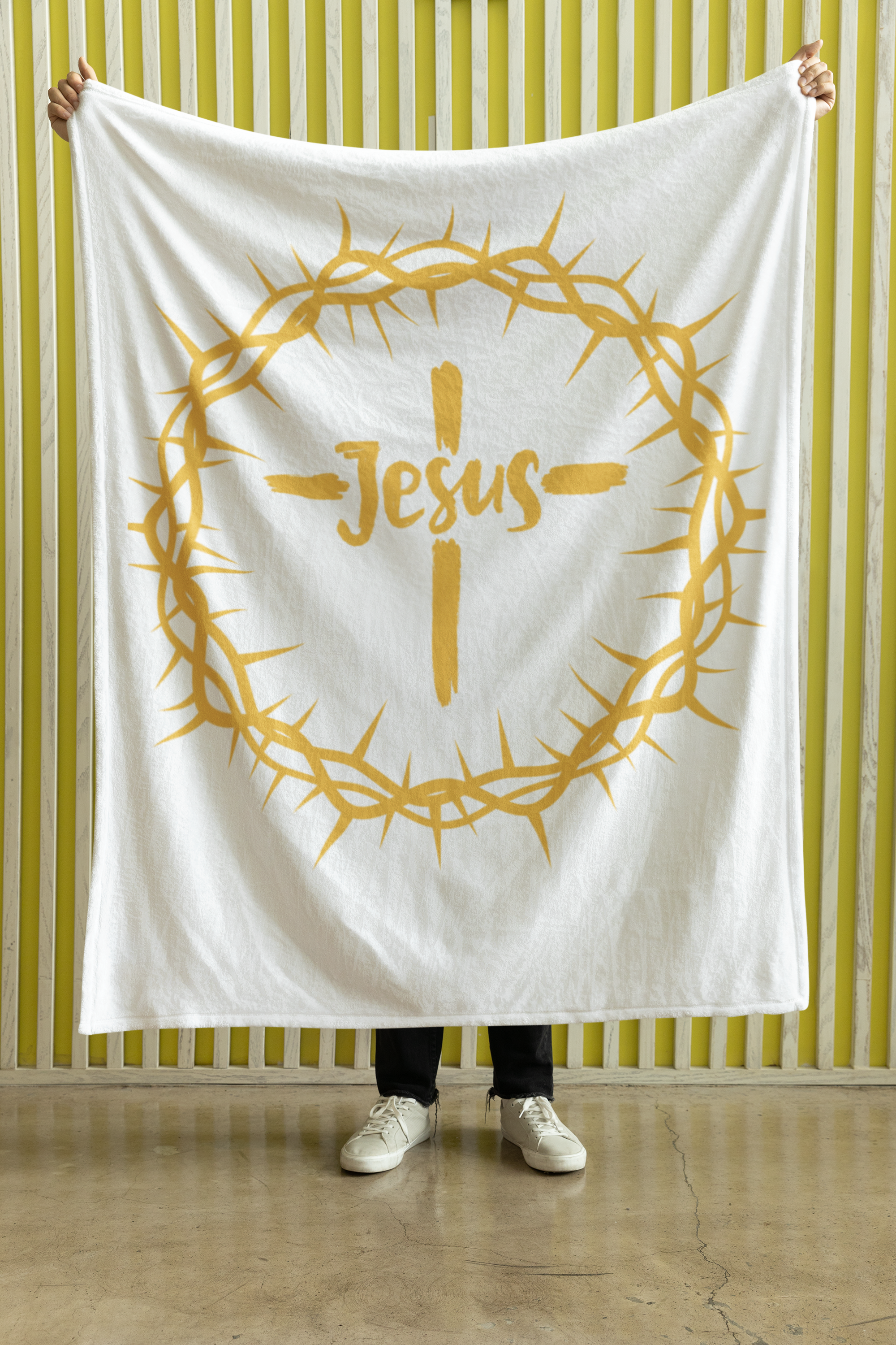 Jesus Crown Cozy Plush Fleece Blanket