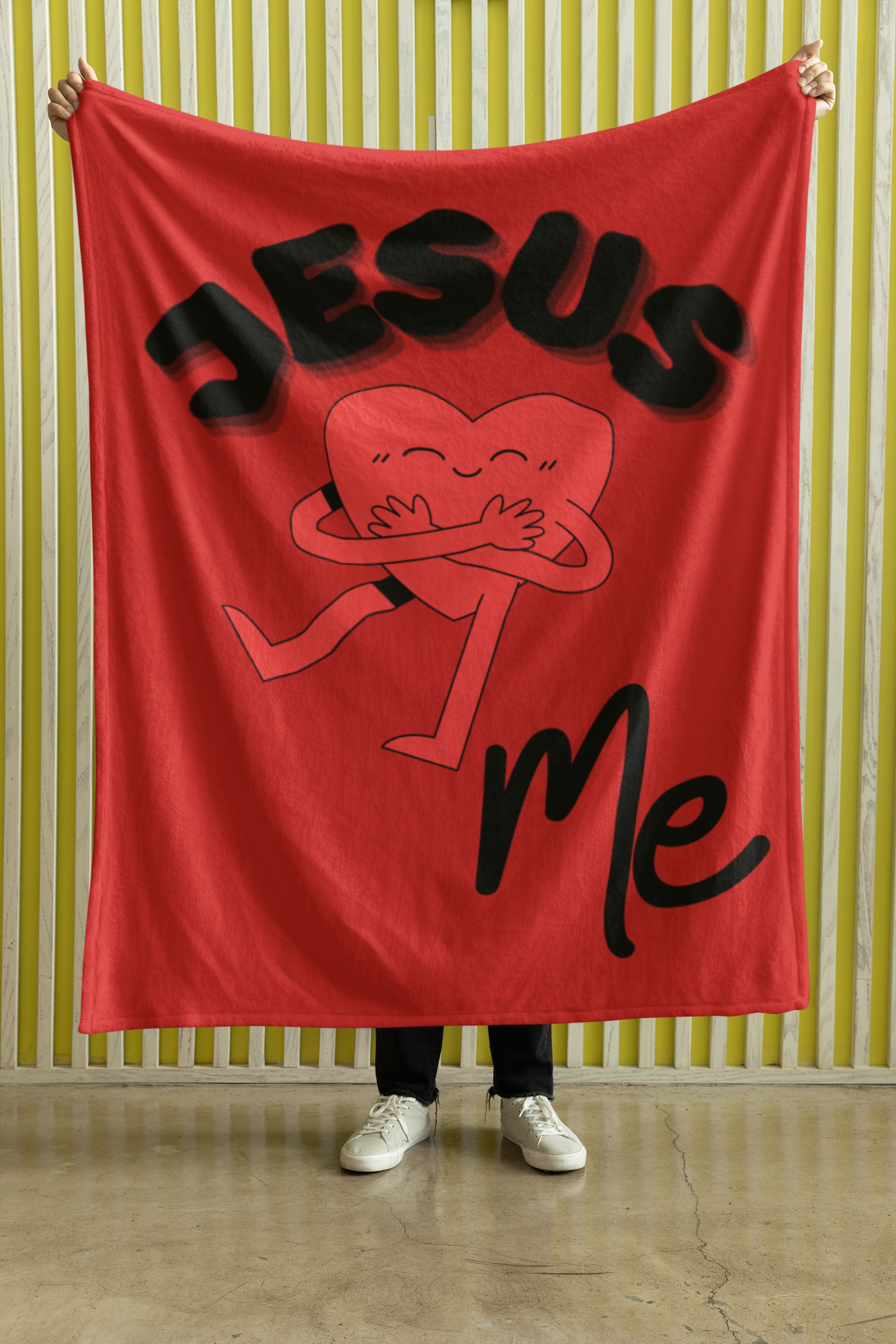 Jesus Loves Me Cozy Plush Fleece Blanket