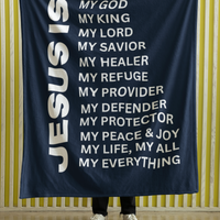 Jesus Is Cozy Plush Fleece Blanket - White