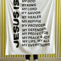 Jesus Is Cozy Plush Fleece Blanket - Black