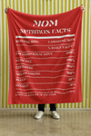 Nutrition Facts Mom Cozy Plush Fleece Blanket - White