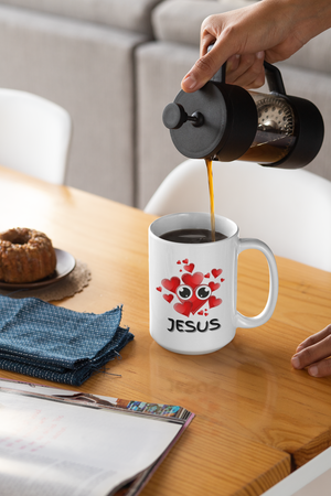 Eye Love Jesus White Mug