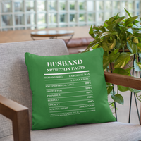 Nutrition Facts Pillow - Husband - White