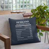 Nutrition Facts Pillow - Husband - White