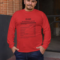 Nutrition Facts T-Shirt LS - Dad - Black