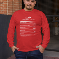 Nutrition Facts T-Shirt LS - Dad - White