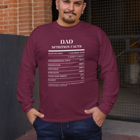 Nutrition Facts T-Shirt LS - Dad - White