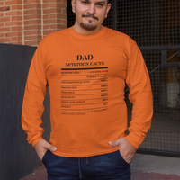 Nutrition Facts T-Shirt LS - Dad - Black