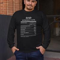 Nutrition Facts T-Shirt LS - Dad - White