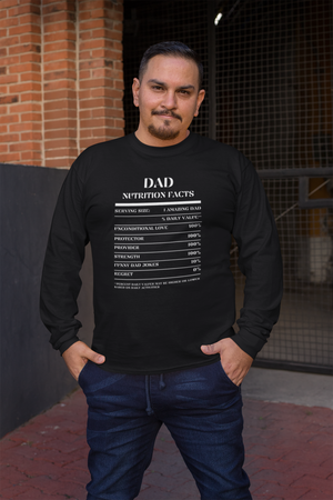 Nutrition Facts T-Shirt LS - Dad - White