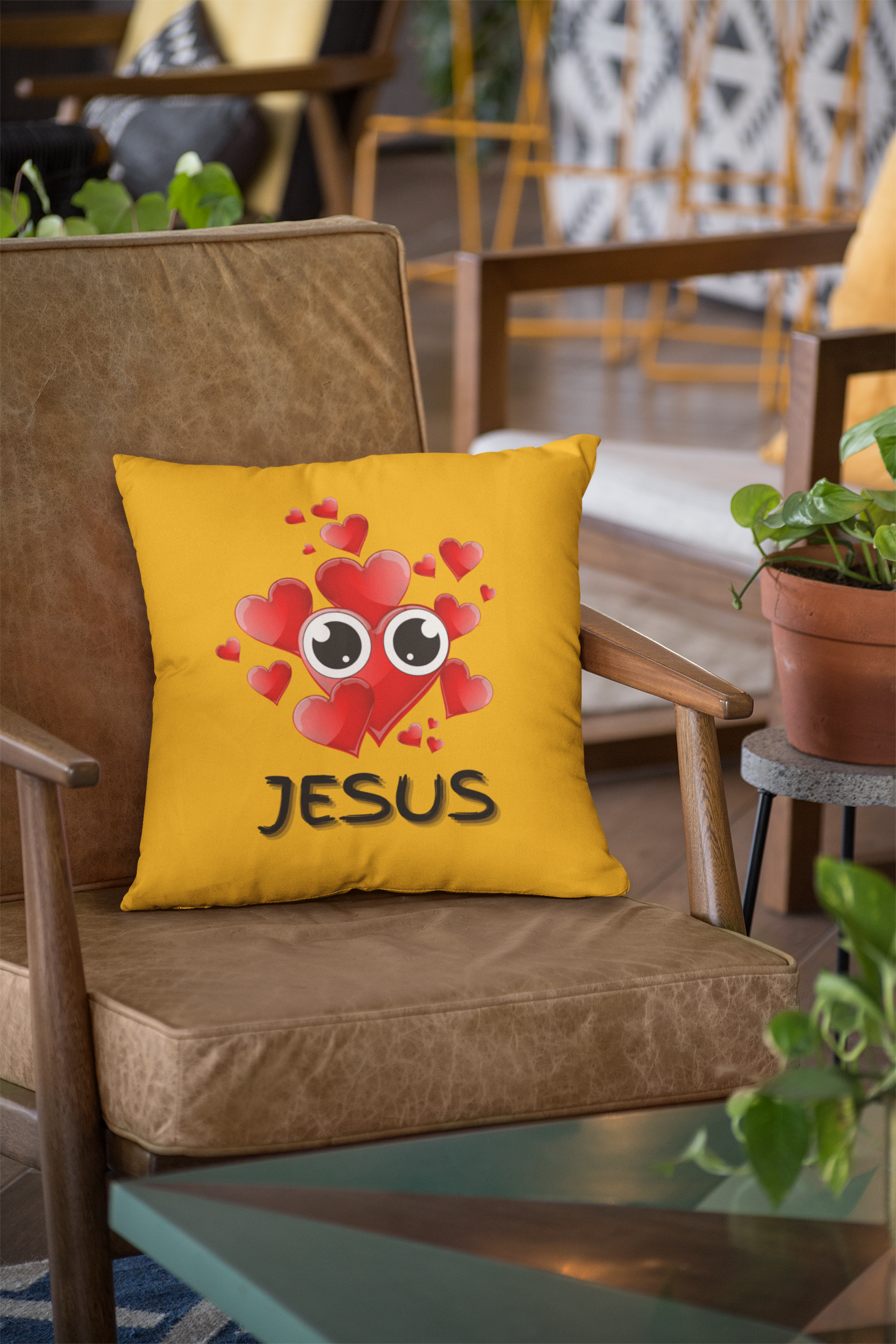 Eye Love Jesus Pillow