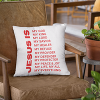 Jesus Is Christian Pillow Red
