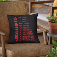Jesus Is Christian Pillow Red
